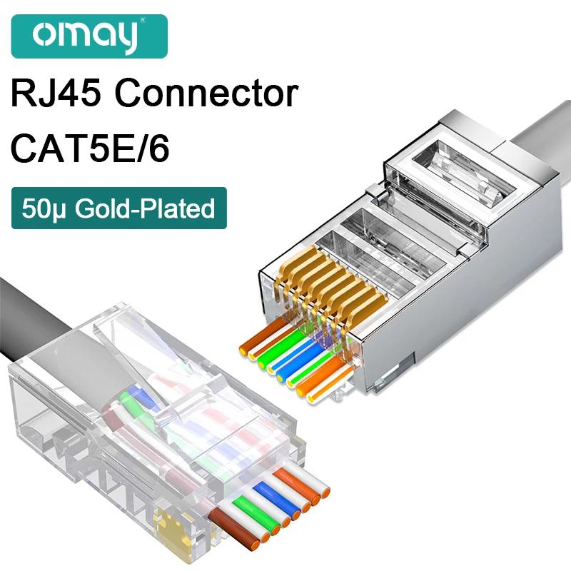OMAY CAT6 CAT7 CAT5E RJ45 Ŀ���ʹ� ����� �÷��� ��Ʈ��ũ�� ����մϴ�. UTP 3/50�� �̴��� ���̺��� �ݵ��� 8P8C ũ���� ����